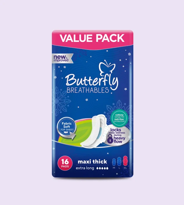 BUTTERFLY BREATHABLES EXTRA LONG 16 PADS
